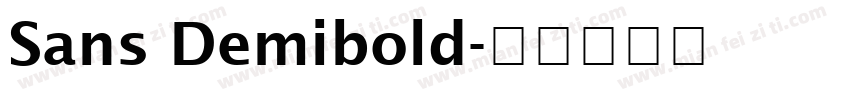 Sans Demibold字体转换